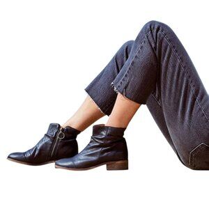 Beek Ouail Ankle Bootie Boots Black‎ Leather 10